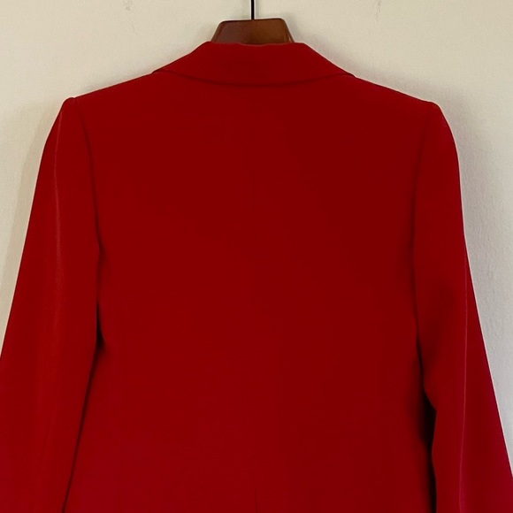 Alice + Olivia Helena Ruby Red Roll Sleeve Structured Blazer Size 2 - Picture 7 of 9